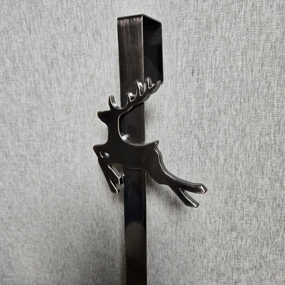 Holiday Christmas Reindeer Over the Door Wreath Holder Hanger Christmas Winter